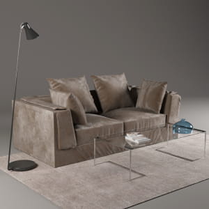 3D model of sofa Gentleman