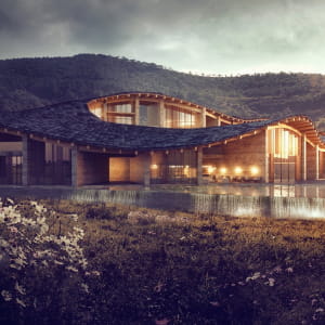 Architectural visualization for Hotel on Lugu Lake