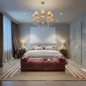 3D Design Rendering for Bedroom Interior