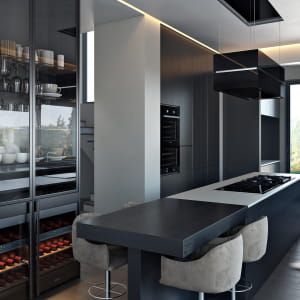 3D Architecture Interior Design for Kitchen Project
