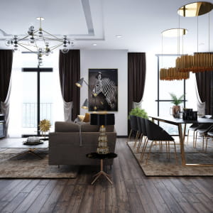 Black and Gold Livingroom