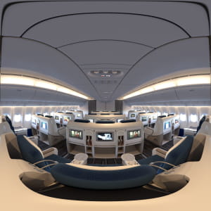 Boeing 777 aircraft interior visualisation