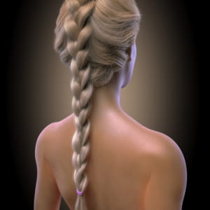 Girl Hair render Type 3 ( Vray)