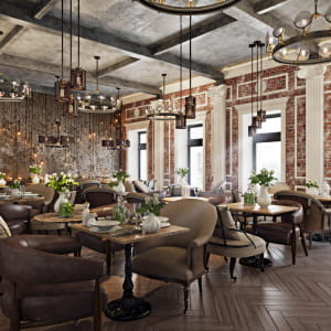 Stunning Restaurant Interior Design 3D Rendering by ArchiCGI