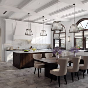Stylish Kitchen Design Architectural Rendering by ArchiCGI