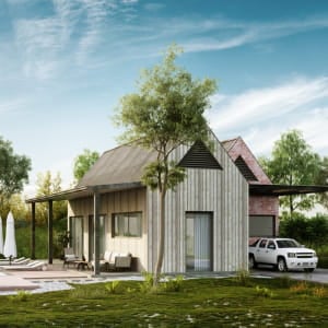 hillside house