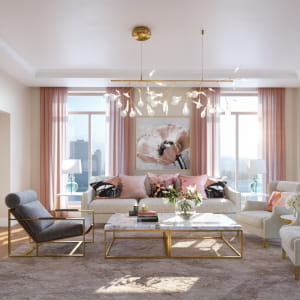 Rose Gold living room