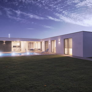 Modern house - 3D day and night visualizations