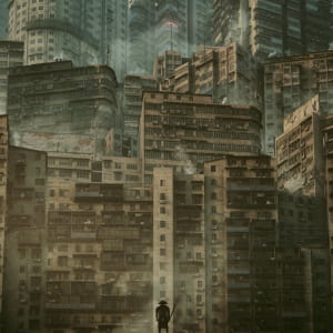 Future slums - kitbash3d cover art