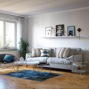Scandinavian Living Room in Winter