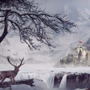 Winter castle | matte painting