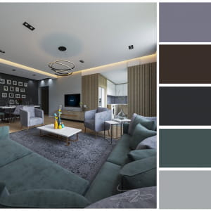 Interior design based on color palette