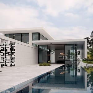 Uncluttered Concrete Poolside