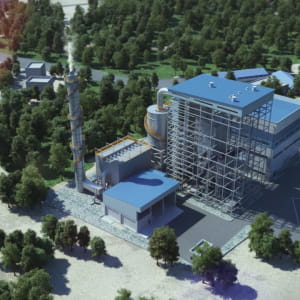 Description of the thermal power plant in Korea 3d simulation