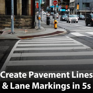 How to create Pavement Lines &amp; Lane Markings in 5 seconds