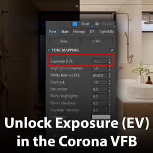 How to unlock Exposure Control in the Corona VFB