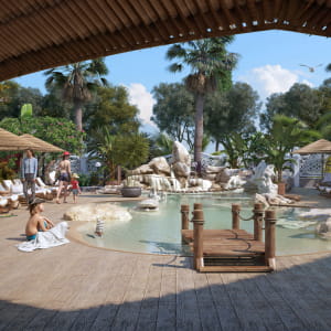 Hotel elevation design &amp; thematic garden