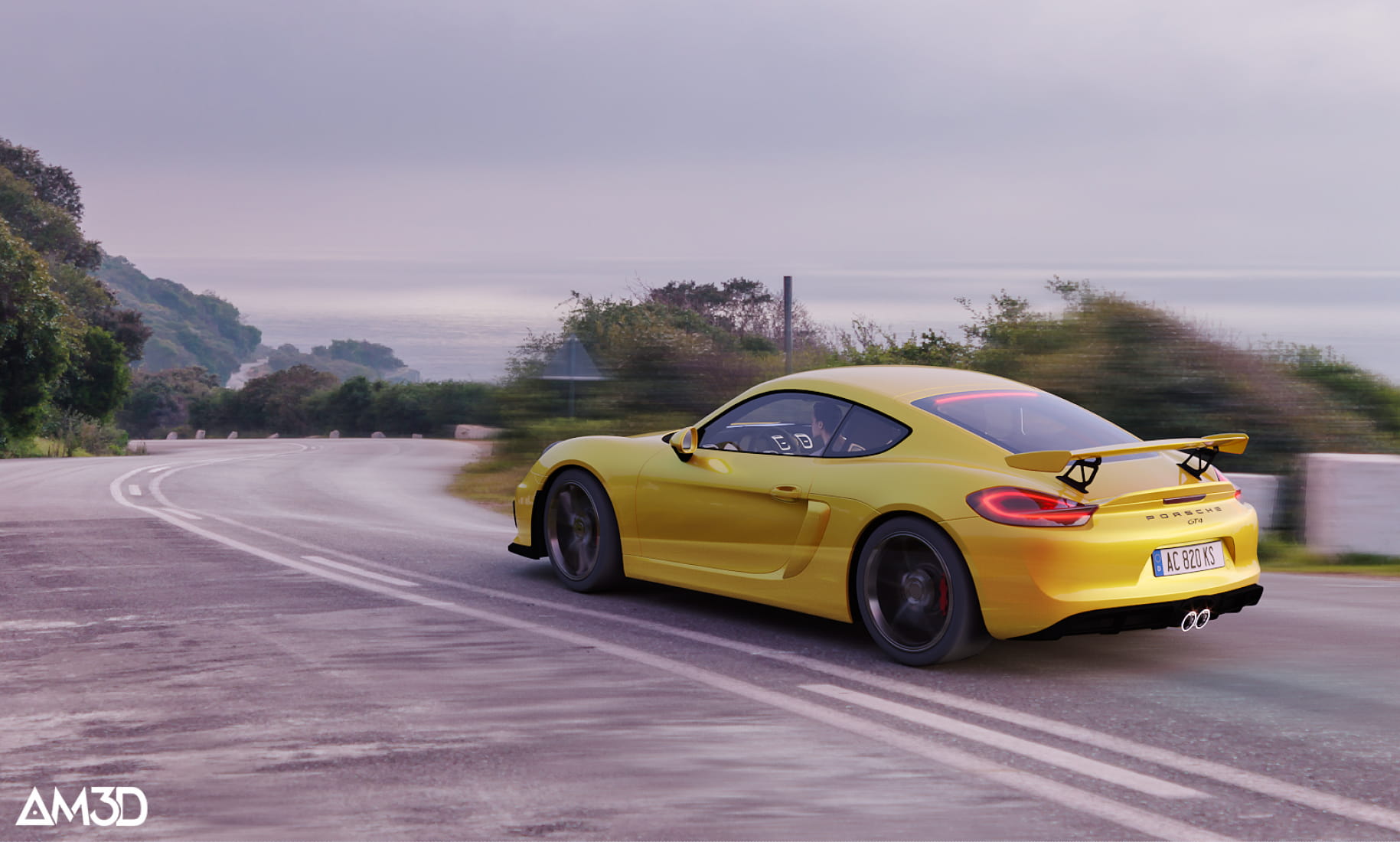 yellow-sports-car