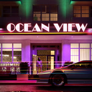 Ocean View hotel in Archviz style