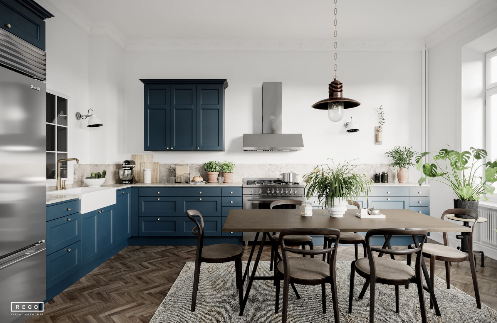 blue-kitchen