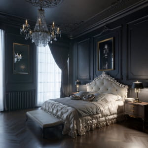 Dark Master Bedroom