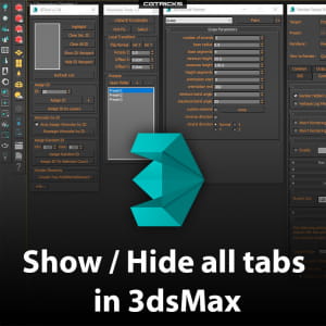 Show and hide all tabs in 3dsMax with quick shortcut