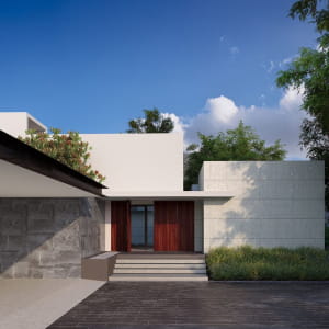 Modern villa visualization in Thailand.
