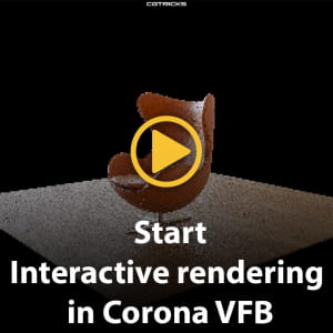 How to start interactive rendering in Corona VFB?