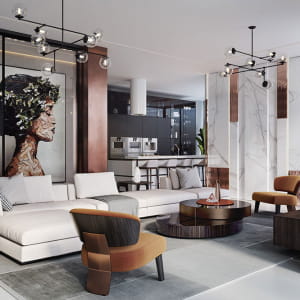 interior construction in luxury apartment