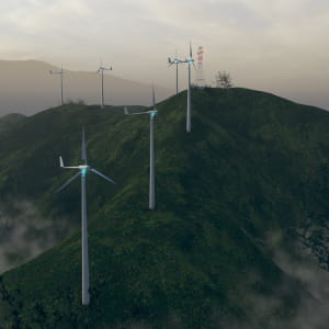 Hill Top Wind Turbines..