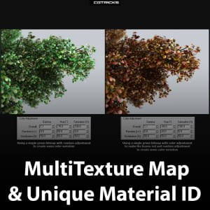 How to create random color of leaves on a tree in 3dsMax?