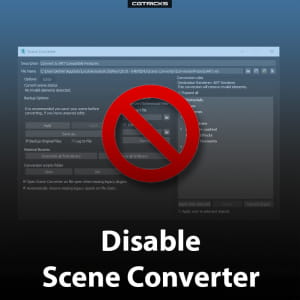How to disable the Scene Converter on file open in 3dsMax 2018?