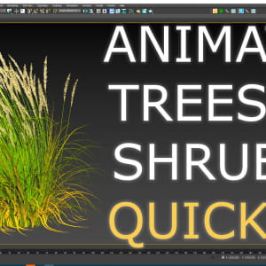 Basic method of animating trees and shrubs to simulate wind