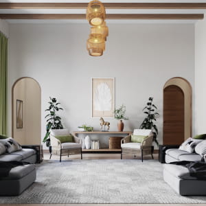 Living room in mediterranean style