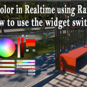 Archviz tutorial on how to change objects colors in real time using Rama Color Widget