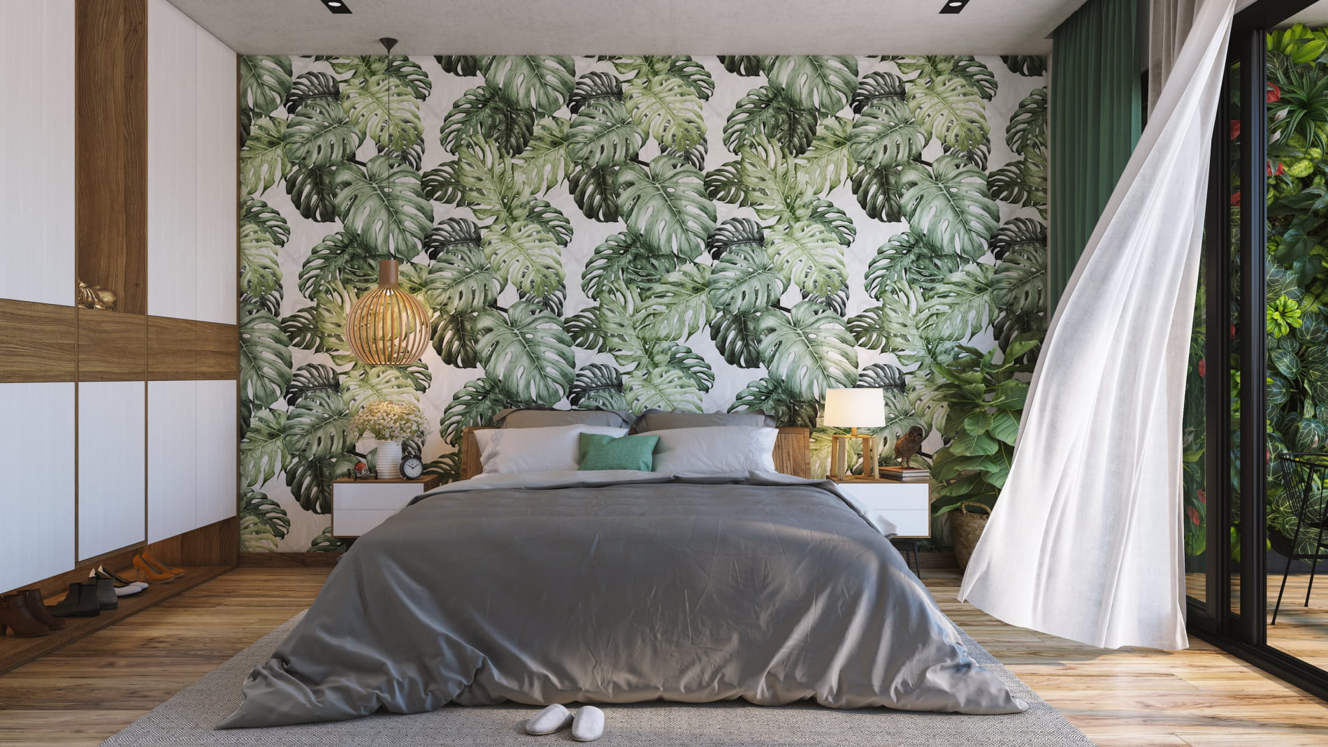 green-interior-bedroom