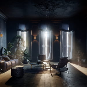 Parisian Dark Interior - Full CGI