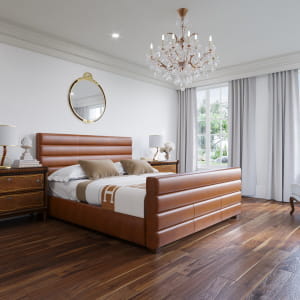 Luxurious White and Walnut Bedroom