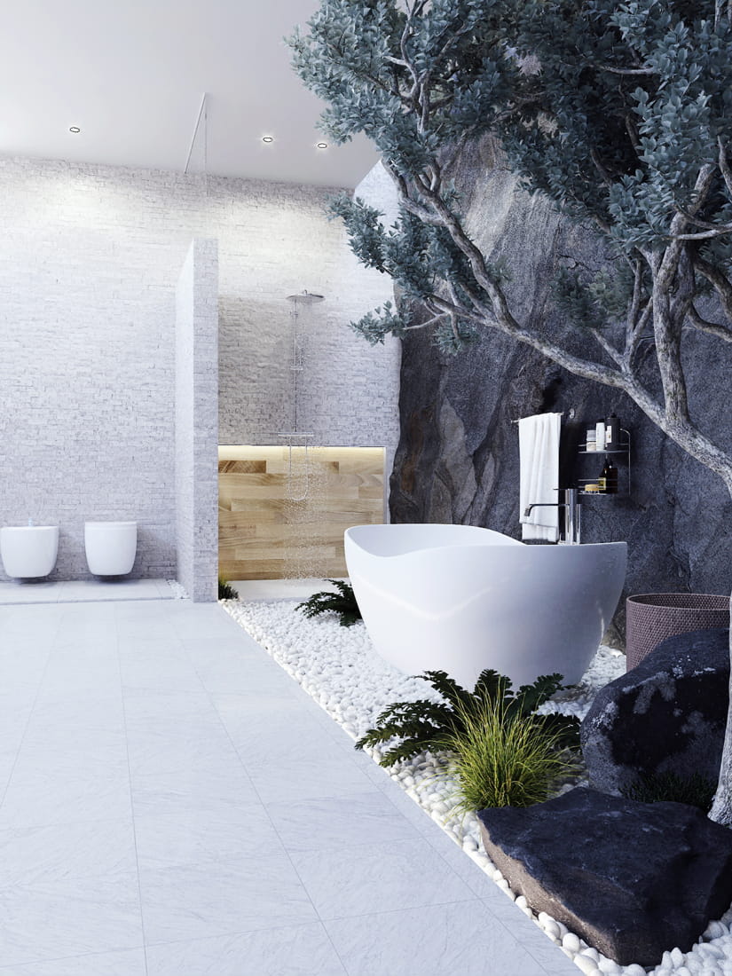 nature in bathroom - Project - Evermotion