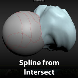 How to create spline from the intersection between 2 geometry objects in 3dsMax?