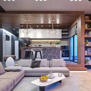 Interior design modern apartment
