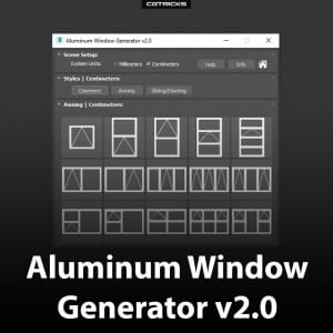 New 3DSMax Script Released – Aluminum Window Generator V2.0