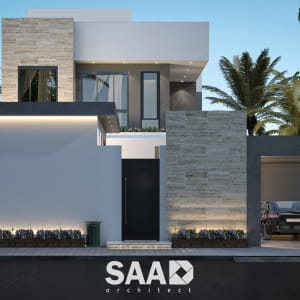 Hi guys my work modern villa suadia arabia for saad use 3dsmax vray ps