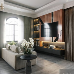 Bedroom-modern balck mood