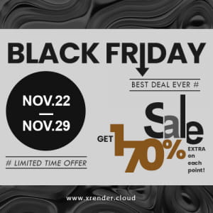 Living room interior visualization + 63% off for rendering this Black Friday