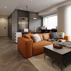 Small apartment interior design visualization