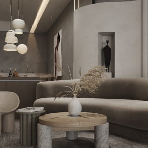 Interior design visualization for apartment design