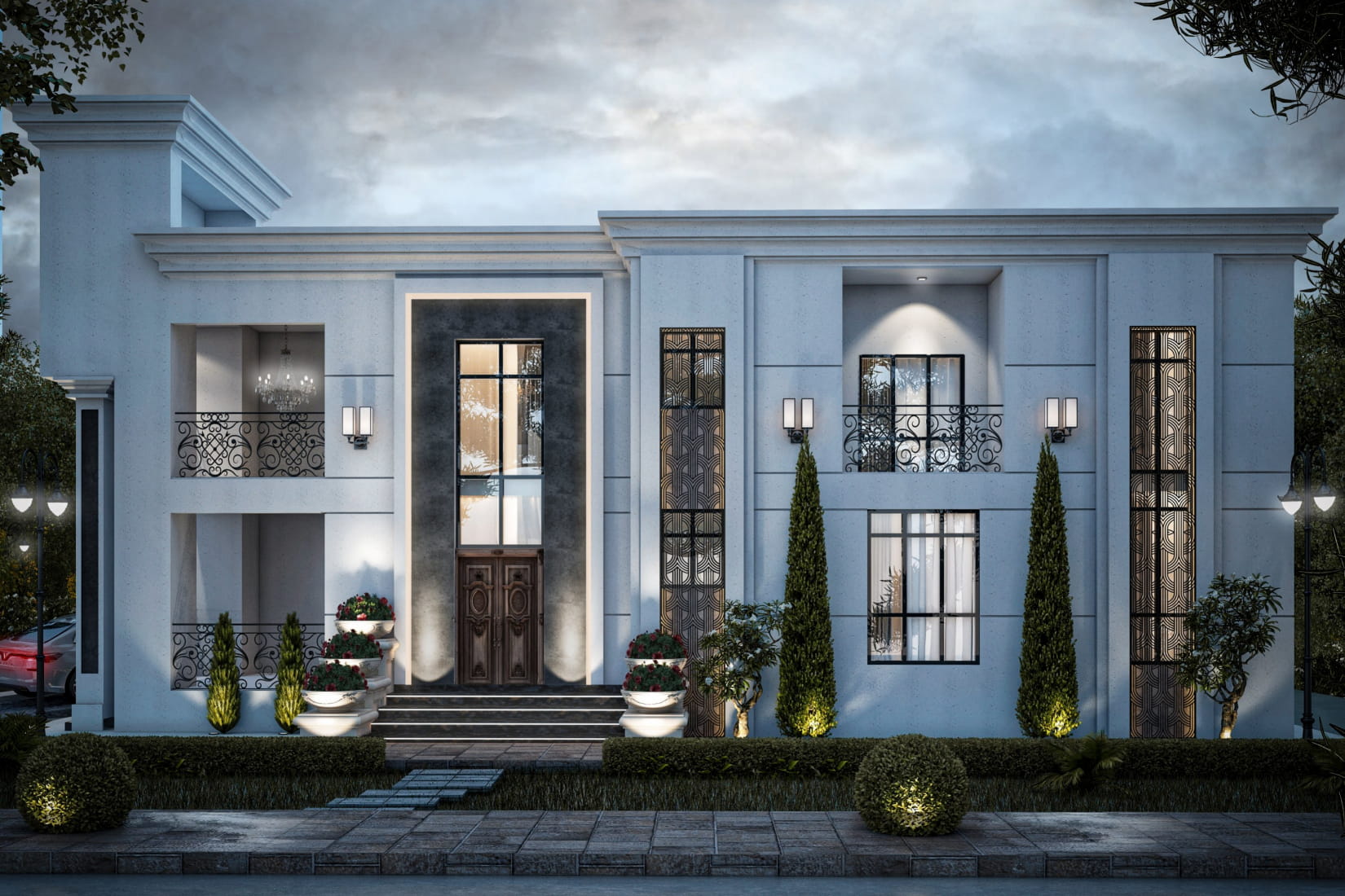 luxurious-neoclassical-villa-exterior-design