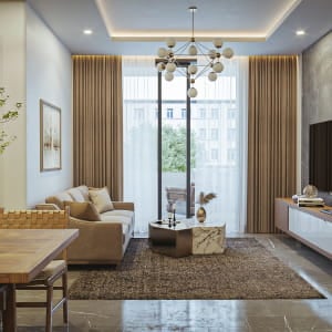 Living Room interior Render