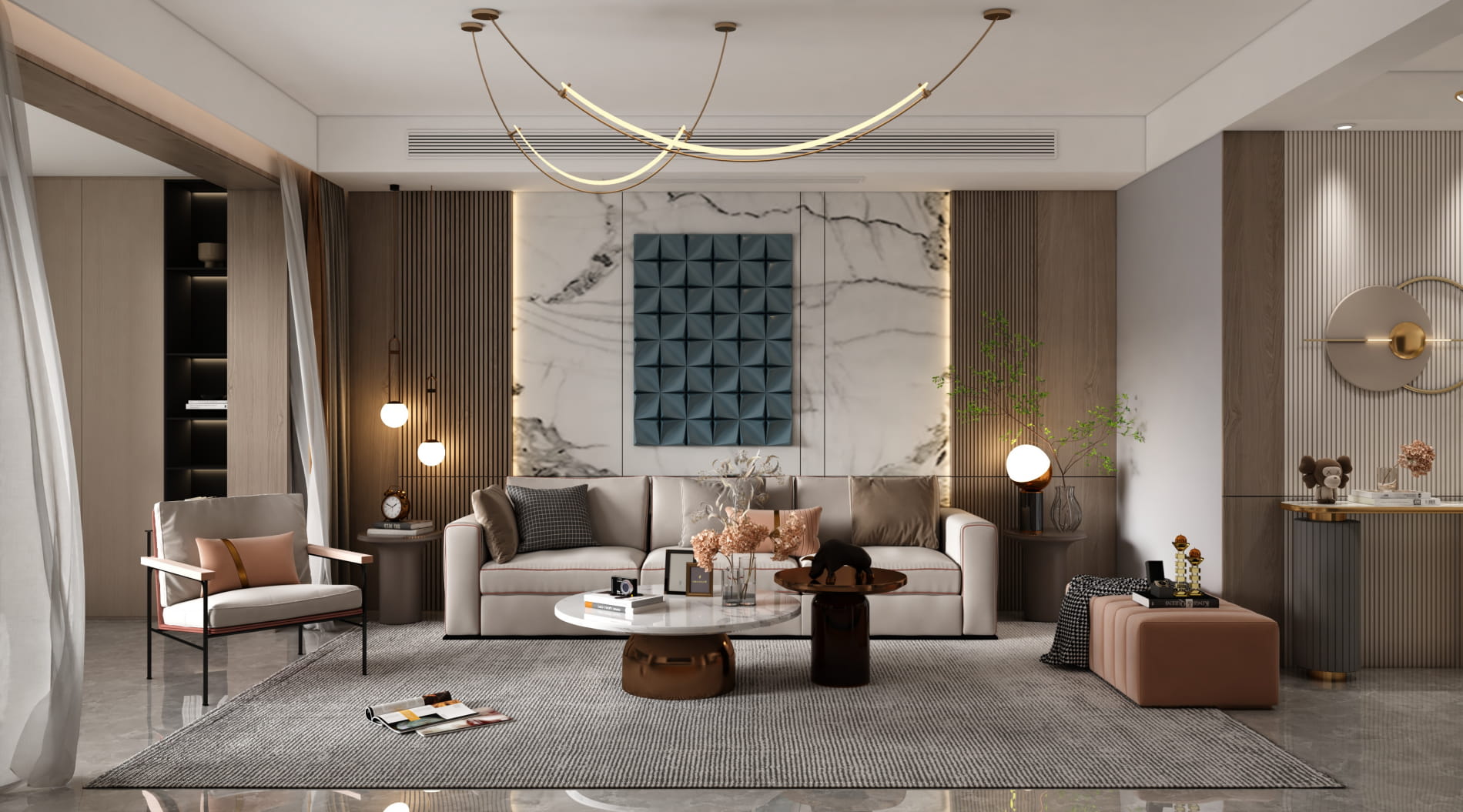 Living room design render cases - Project - Evermotion